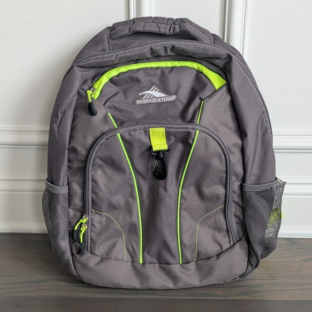 High Sierra High-Capacity Tech & Travel Backpack, Grey/Yellow